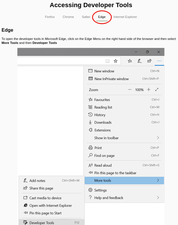 Accessing Developer Tools - 4