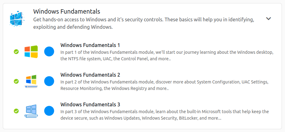 Windows Fundamentals Module Windows Fundamentals Module